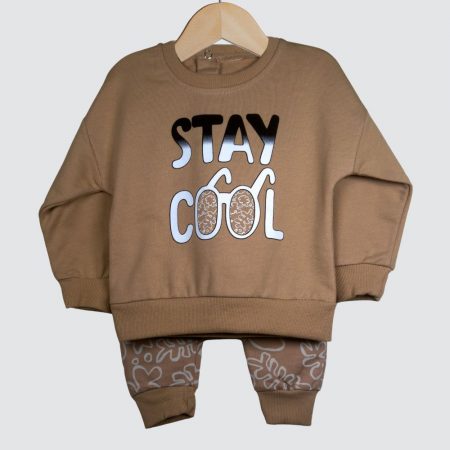 Babykleidung Set Sweatshirt mit Print & Hose